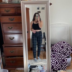 brandy melville plaid jane pants - 

high waisted, one size, size small